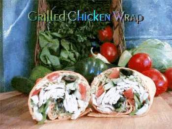 Tomato Basil Grilled Chicken Wrap